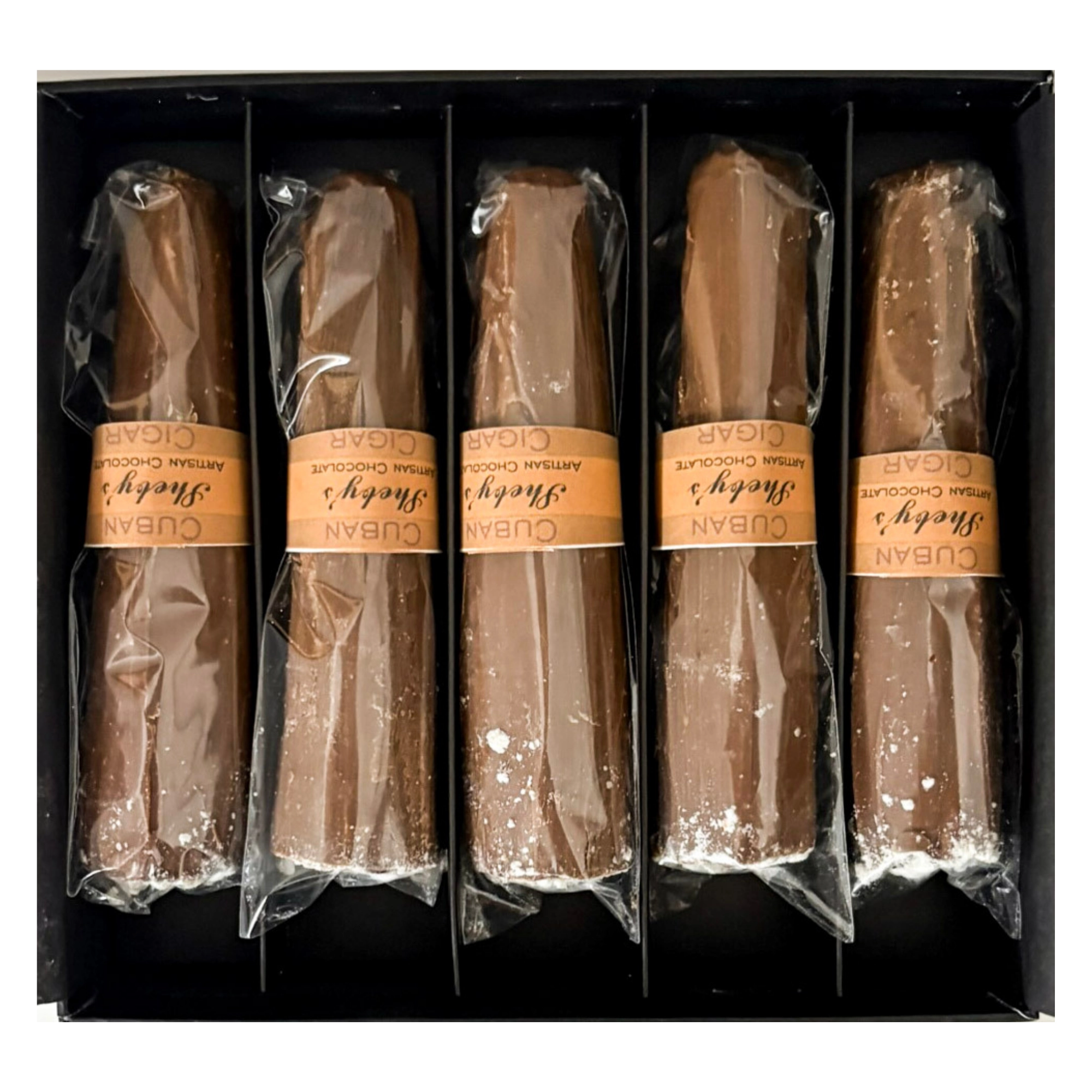 Karamel Truf Dolgulu Yenilebilir Puro şeklinde Çikolata (5 Adet)