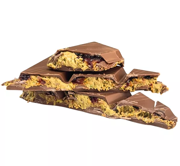 Vişne Dolgulu Çıtır Kadayıflı Antep Fıstıklı Çikolata 200gr (Dubai Çikolatası)